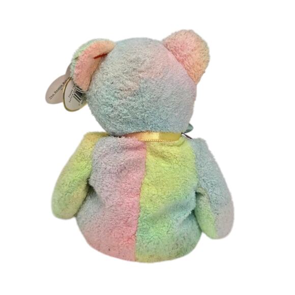 Ty Groovy Tie Dye Teddy Bear Retired Beanie Baby Stuffed Animal Plush Toy 8" - Picture 5 of 8